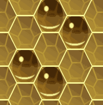 Some cells with honey.